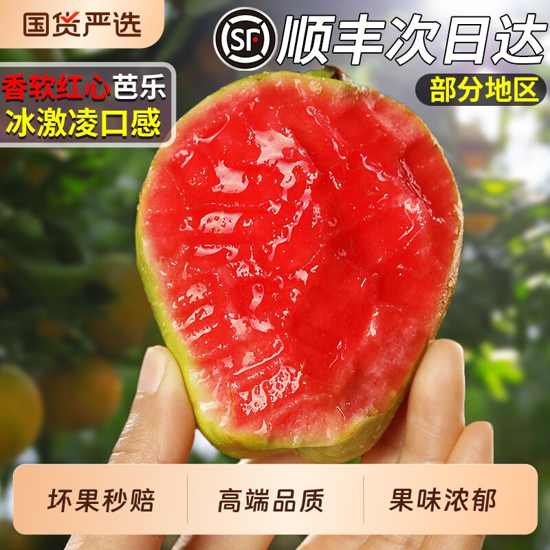 顺丰5斤红心软芭乐新鲜水果低糖孕妇胭脂红番石榴大果热带冰淇淋