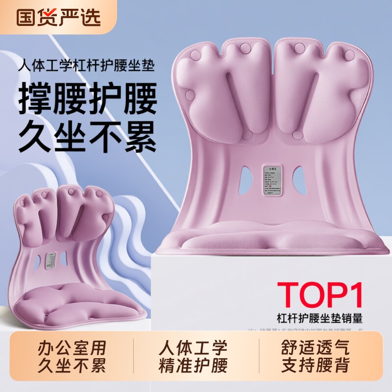 OES护腰坐垫腰部支撑坐姿椅人体工学护腰靠垫办公室久坐不累神器