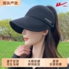 回力新款空顶防晒鸭舌帽可抗遮脸渔夫帽遮阳扎马尾防风速干显脸小