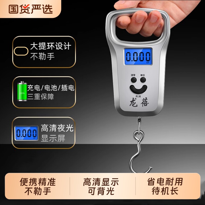 电子称手提便携式高精度家用称重迷你弹簧行李快递厨房用秤精准