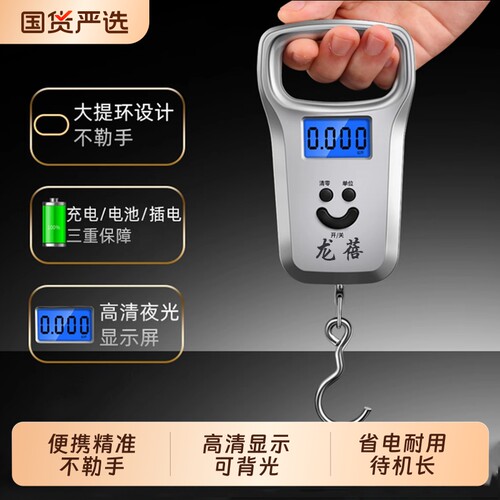 电子称手提便携式高精度家用称重迷你弹簧行李快递厨房用秤精准