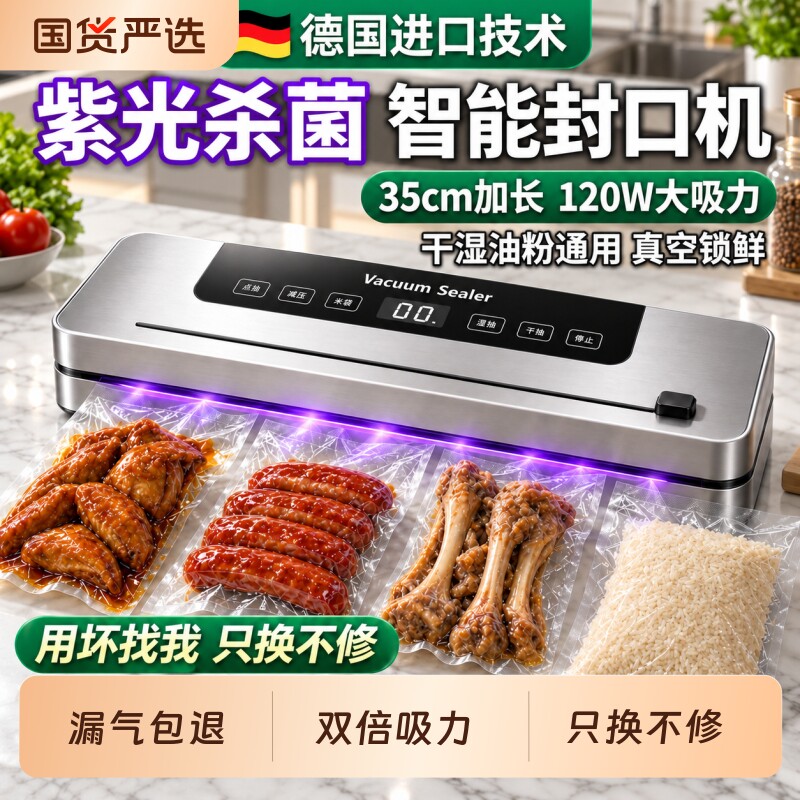 2026真空抽真空封口机家用小型保鲜塑封食品包装全自动真空机密封
