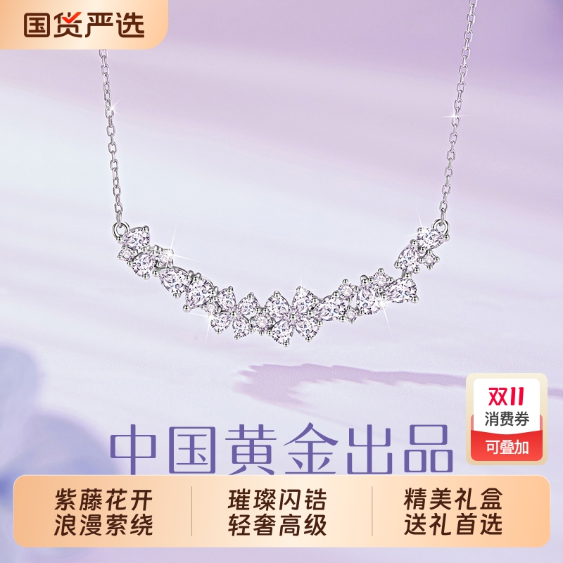 【生日礼物送女友】紫藤花项链