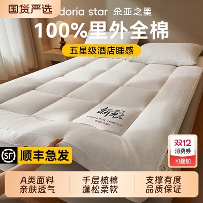 朵亚之星棉花褥床垫遮盖物里外全棉垫被软褥子家用榻榻米被褥铺底