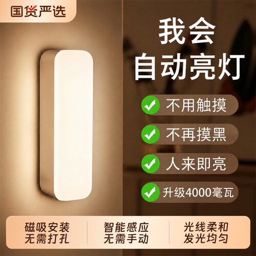 led智能人体感应灯壁灯