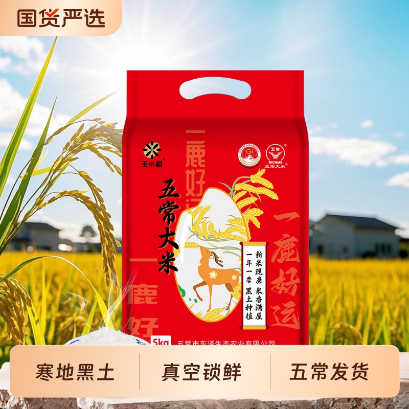 王小稻2025年新米东北黑龙江五常大米5斤长粒香米真空装10斤正宗
