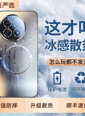 适用一加13新款磁吸手机壳一加Ace5Pro保护套ace5镜头全包oneplus防摔一加13T超薄磨砂散热男女款高级保护套