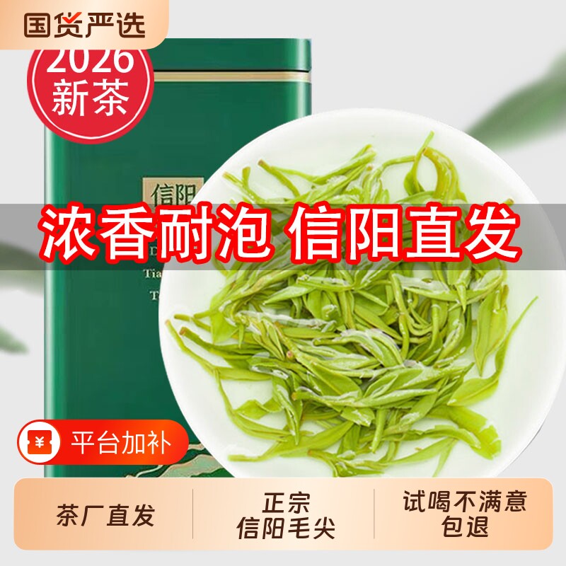 毛尖绿茶信阳毛尖2026新茶雨前高山嫩芽500g浓香型散装春茶叶炒青