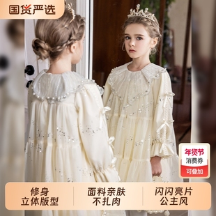 女童绝美公主裙儿童富家千金感裙子小女孩花童婚礼钢琴演出礼服裙