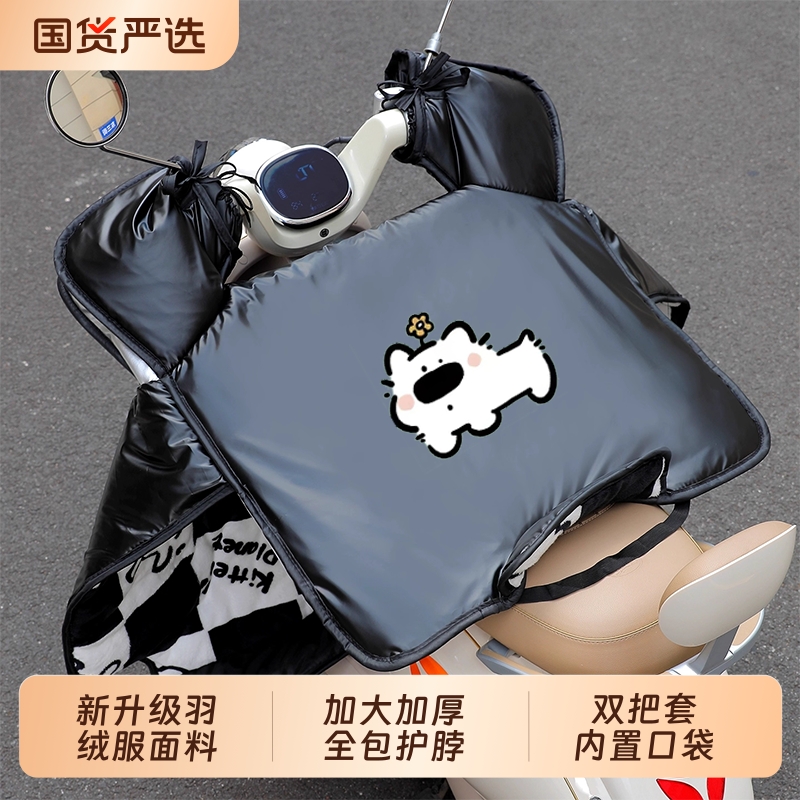2025新款电动车挡风被冬季加绒