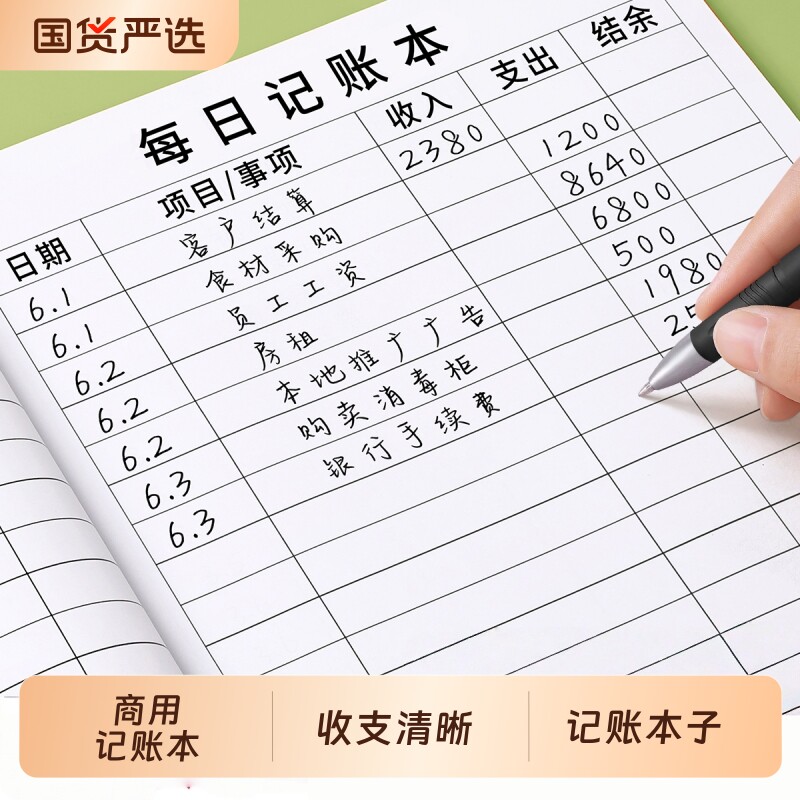 2026年每日记账本生意商用款明细表本子收入支出家庭生活日常开支