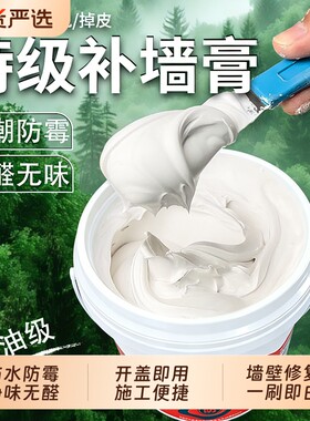 补墙膏防水防潮防霉墙面修补白色抗碱剂墙壁起皮脱落反碱修复腻子