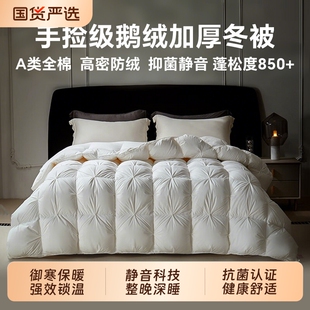 正品鹅绒被冬被羽绒保暖被95白鹅绒加厚全棉酒店春秋被芯被子被套