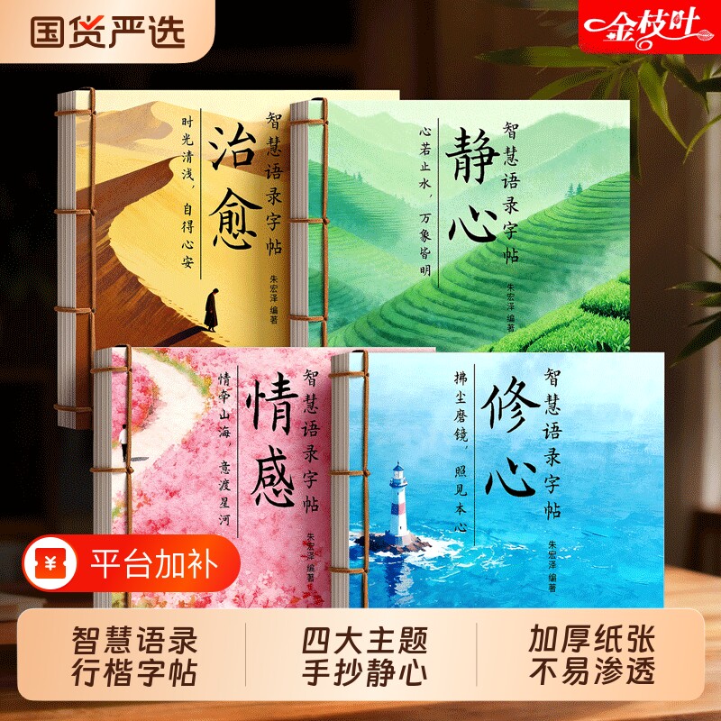 语录字帖练字帖成人女士静心练字行楷手写体行书女生字体漂亮楷书专用反复使用钢笔每日一练字贴硬笔书法练字本练习治愈时光自己