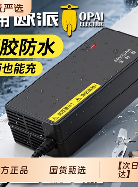 适配欧派防水电动车电瓶充电器48V12AH60V20安72伏32AH铅酸石墨烯