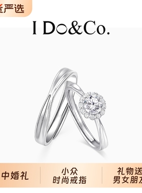 I Do&Co.梦中婚礼情侣对戒小众时尚戒指一对 生日礼物送男女朋友