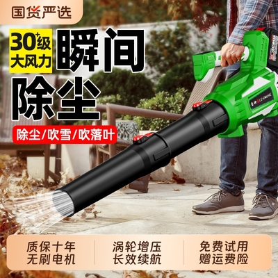 锂电吹风机强力吹雪大功率工业鼓风机吹灰尘树叶除尘器无线暴风枪