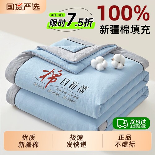 新款A类新疆棉花纯棉夏凉被