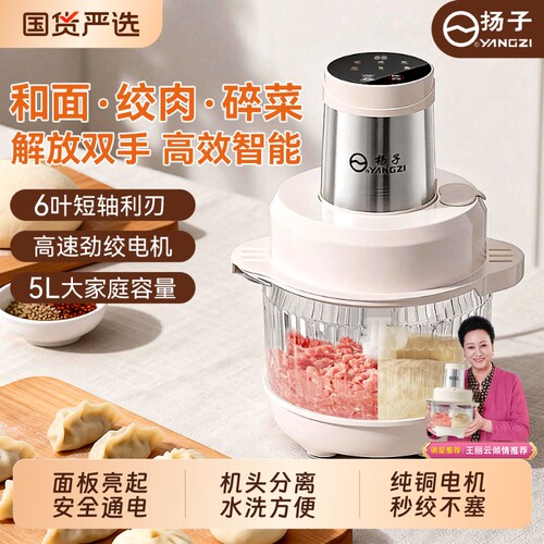 扬子绞肉机家用商用电动打馅多功能搅蒜机机器蒜蓉机搅拌和面杨子