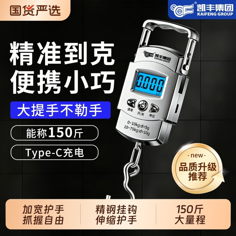 2025新款便携式手提电子秤精准称克家用小型高精度商用称重弹簧秤