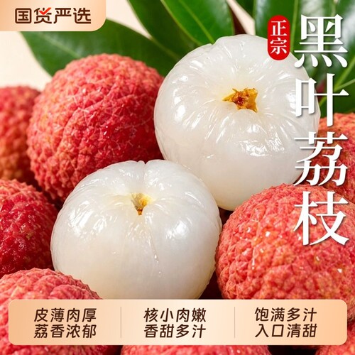 黑叶荔枝新鲜热带水果当季现摘时令香甜多汁应季大整箱顺丰包邮