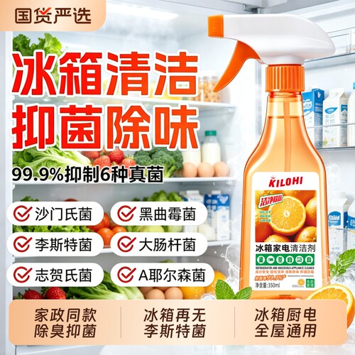 冰箱清洁剂家电除味剂除臭去霉斑杀李斯特菌烤箱微波炉油污清洁剂