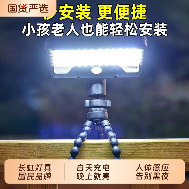 长虹太阳能人体感应庭院灯八爪图片