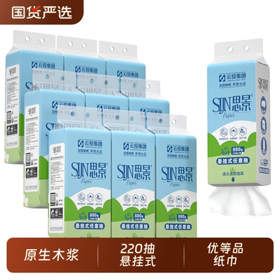 思景原生木浆纸巾悬挂式家用抽纸