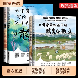 大作家写给孩子 小学生课外阅读写作儿童文学经典 诵读阅读理解正版 精美名家精选美文好句好词文化 小散文老舍鲁迅巴金叶圣陶彩绘版