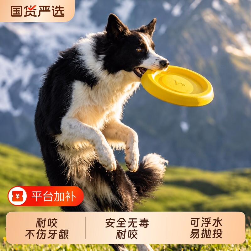 狗狗耐咬拉力环磨牙互动训练飞盘宠物玩具户外解闷益智多功能玩具