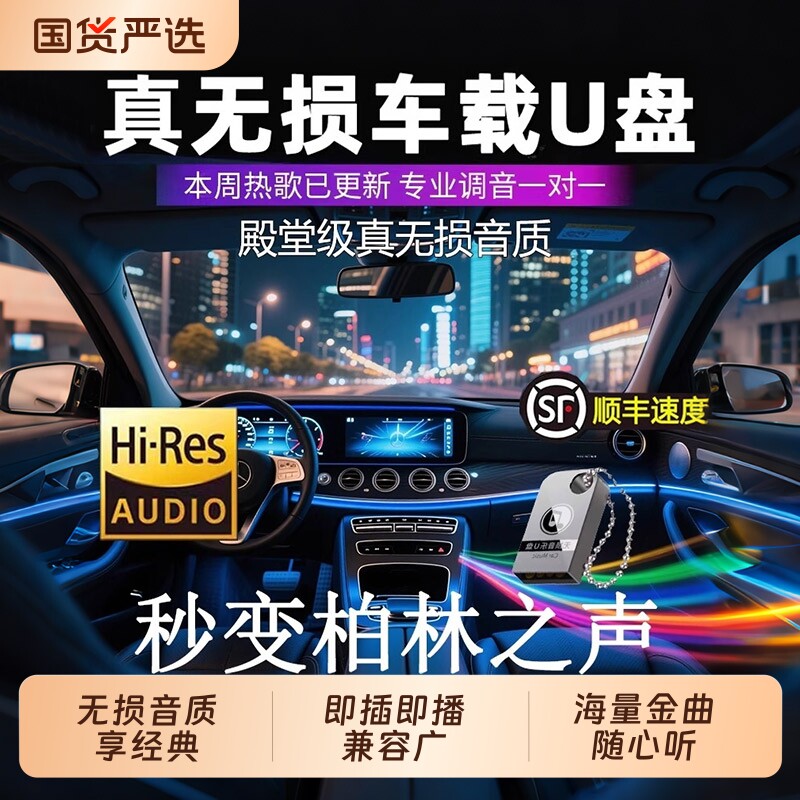 汽车载u盘歌曲2025新款柏林之声无损品质热门流行音响专用音乐u盘
