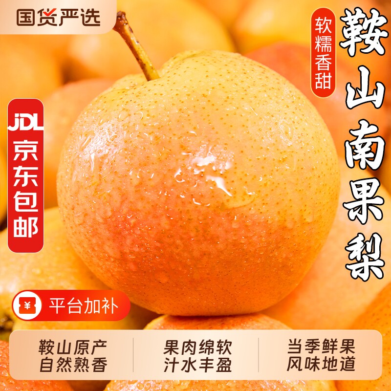 正宗鞍山南果梨现摘水果酒香梨子新鲜南国梨应季东北红皮冻梨包邮