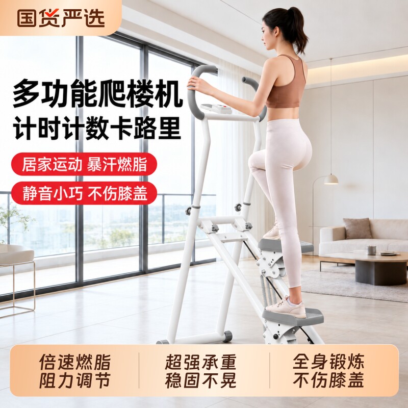 正品多功能爬楼机家用登山机运动健身器材原地踏步机跑步静音器械
