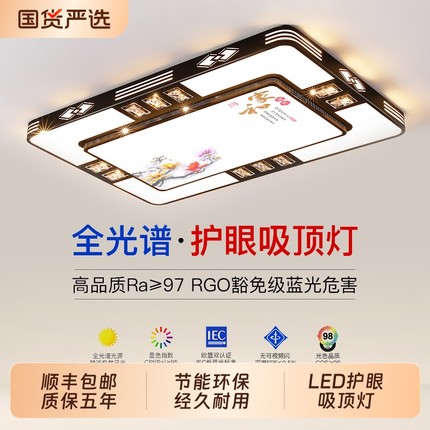 2025年新款led吸顶灯房间卧室灯客厅灯大厅现代简约大气中山灯具