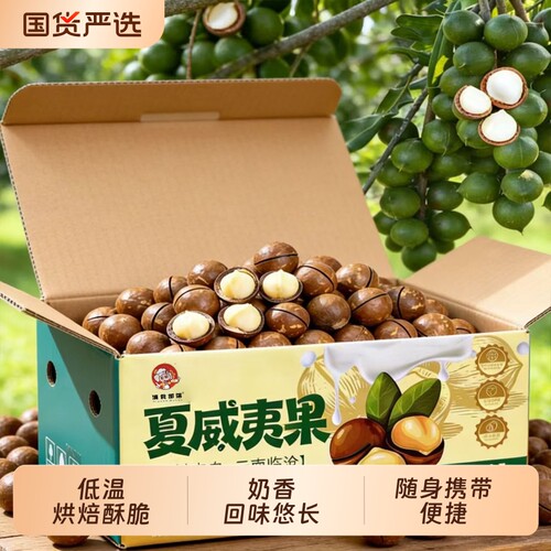 滇食部落原味夏威夷果大颗烤坚果