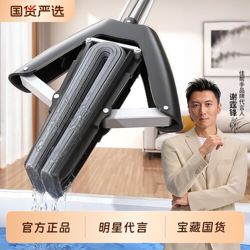 佳帮手海绵拖把吸水家用2026新款一拖净干湿两用免手洗胶棉头拖布