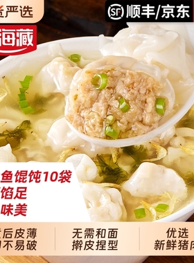 10袋天海藏小金鱼馄饨200g/袋营养早餐速食饺子云吞抄手猪肉优选