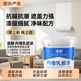 道酬内墙乳胶漆室内自刷家用涂料墙面漆刷墙白色补墙漆油漆防霉