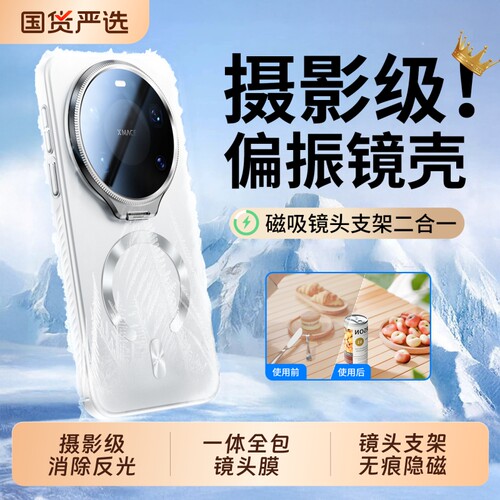 偏光镜磨砂磁吸镜头支架超薄外壳