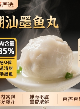 李老二潮汕正宗手打墨鱼丸花枝丸墨斗丸特产火锅丸子聚餐食材手工