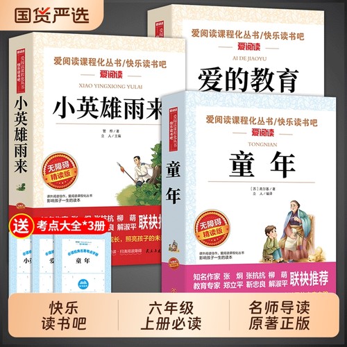 全套3册童年教育英雄雨来必读