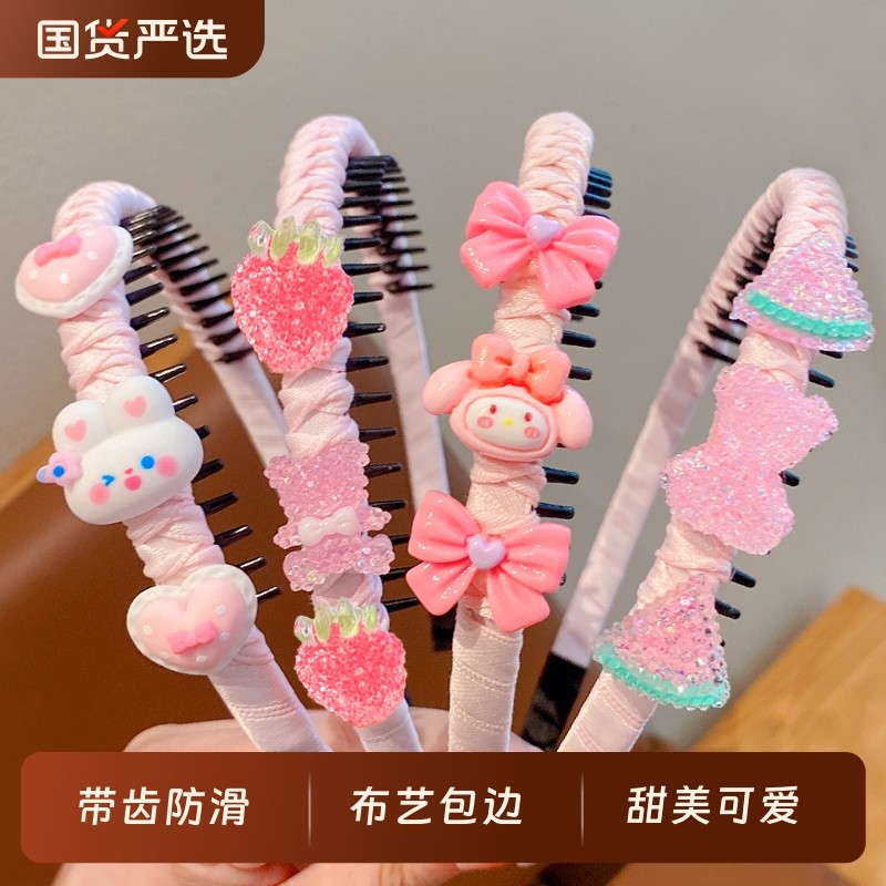 儿童发箍刘海碎发神器头箍小女孩头饰卡通宝宝女童发饰防滑带齿