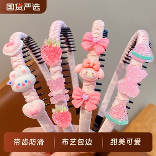 儿童刘海碎发神器头箍小女孩头饰卡通发箍宝宝女童发饰防滑带齿