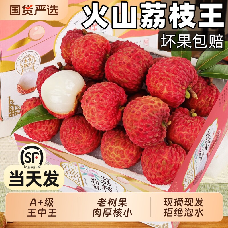 顺丰 海南荔枝王现摘现发10斤妃子新鲜水果当季整箱礼盒包邮