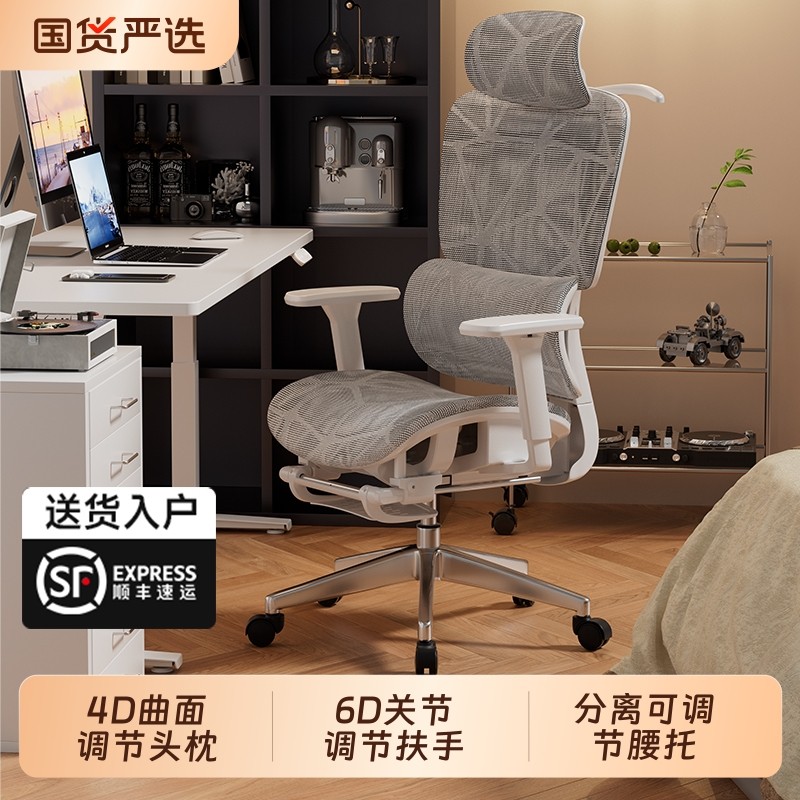 人体工学椅子久坐舒适家用办公椅座椅电竞电脑椅靠背镂空升降扶手