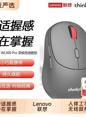 ThinkPlus联想 ML300 Pro 轻音无线蓝牙鼠标轻音办公双模电脑鼠标
