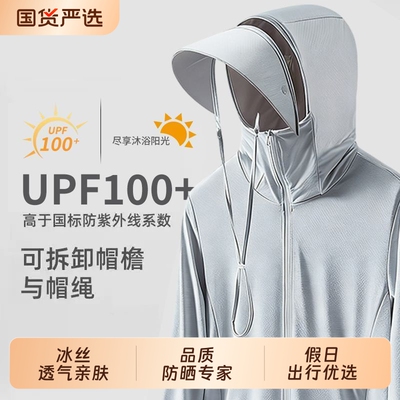 鹿堡尼冰丝防晒衣女款夏季防紫外线UPF100+防晒服户外钓鱼服男士