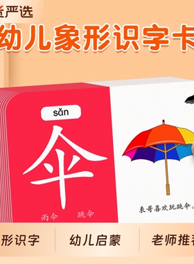 儿童识字卡片3000字幼儿园认字大王启蒙书宝宝象形看图早教玩具
