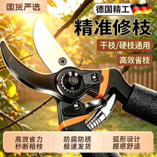 德国精工艺园剪刀剪树枝专用剪刀修枝剪果树剪花园林园艺剪神器