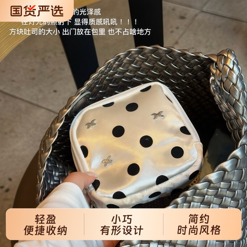波点首饰收纳包便携式旅行迷你耳环戒指项链手饰品随身小首饰包包图片